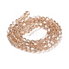 Transparent Electroplate Glass Beads Strands EGLA-A039-T4mm-B12-2