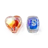 UV Plating Rainbow Iridescent Acrylic Beads OACR-F004-05-2