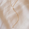 201 Stainless Steel Cable Chains Lariat Necklace PE9205-1-3