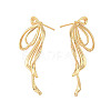 Brass Stud Earrings Findings EJEW-B063-01G-1