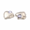 Rack Plating Alloy with Glass Pendants FIND-G054-12P-3