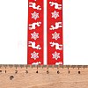 5 Yards Christmas Polyester Printed Grosgrain Ribbon OCOR-A008-01F-4