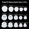 30Pcs 5 Style Silicone Bottle Seal Plug AJEW-GF0008-09B-2