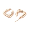 Ion Plating(IP) 304 Stainless Steel Chunky Rectangle Hoop Earrings for Women EJEW-K242-03RG-2