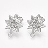 Non-Tarnish 304 Stainless Steel Stud Earring Findings STAS-T045-17P-2