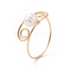 Natural Pearl Finger Ring RJEW-JR00523-1