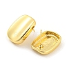 Rack Plating Brass Rectangle Stud Earrings EJEW-K263-23G-2