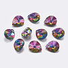 Faceted K9 Glass Rhinestone Charms RGLA-F053-C-001-M-2