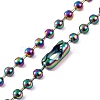 Ion Plating(IP) 304 Stainless Steel Ball Chain Necklaces for Women NJEW-G135-01D-RC-2