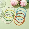 8Pcs Glass Seed Bead Anklets AJEW-AN00579-2