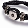 Leather Snap Bracelet Making AJEW-R022-04-3