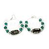 Fashion Basketball Wives Glass Earrings EJEW-MSMC001-3-2