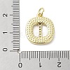 Rack Plating Brass Micro Pave Clear Cubic Zirconia Pendants KK-E102-33G-I-3