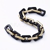 Handmade CCB Plastic Boston Link Chains AJEW-JB00683-07-2