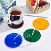 5pcs 5 Colors Acrylic Cup Mats AJEW-BC0003-27-5