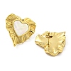 304 Stainless Steel Heart Stud Earrings EJEW-M233-20G-2