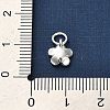 925 Sterling Silver 5-Petal Flower Charms STER-U009-01S-01-4