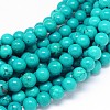 Natural Magnesite Round Bead Strands TURQ-E022-38B-8mm-1