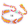 Cotton Braided Rhombus Pattern Cord Bracelet FIND-PW0013-003A-14-1