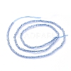 Electroplate Glass Beads Strands X-EGLA-F149-PL-01-4