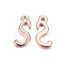 Rose Gold Plated Alloy Letter Pendants PALLOY-J718-01RG-S-1