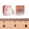 Frosted Glass Beads with Golden Glitter Powder X1-DGLA-NH001-8mm-01G-3