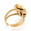 Ion Plating(IP) 304 Stainless Steel Open Cuff Ring Settings RJEW-B027-29G-3