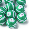 Opaque Striped Acrylic Beads MACR-S373-27C-07-3