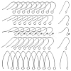410Pcs 5 Styles Stainless Steel Earring Hooks STAS-GA0001-97-1