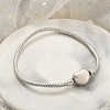 Tarnish Resistant Brass European Style Bracelets for Jewelry Making BJEW-S158-17P-2