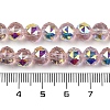 Transparent Electroplate Glass Beads Strands EGLA-N002-34C-C18-4