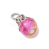 5Pcs Glass Pendants PALLOY-JF03284-4
