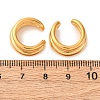 Two-layer  C-Shaped 304 Stainless Steel Two Tone Cuff Earrings EJEW-A131-04E-G-5