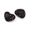 Heart Shaped Polymer Clay Rhinestone Beads CLAY-NH0002-01C-2