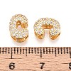 Brass Micro Pave Clear Cubic Zirconia Beads KK-T071-17G-C-3