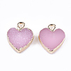Electroplate Druzy Resin Pendants RESI-S366-01G-2