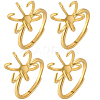 4Pcs Brass Adjustable Ring Findings KK-BBC0014-80G-1