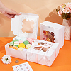 BENECREAT 20Pcs Square Cardboard Mini Cake Storage Boxes CON-BC0007-30-3