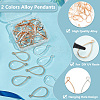 60Pcs 2 Colors Alloy Open Back Bezel Pendants FIND-OC0003-36-4
