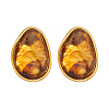304 Stainless Steel Resin Stud Earrings for Women GX1070-5