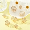 30Pcs 3 Style Iron Wire Spiral Bead Cage Pendants IFIN-YW0001-23KC-4