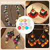 160Pcs 10 Colors Spray Paint Natural Akoya Shell Pendants SHEL-ME0001-07-5