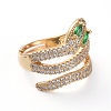 Adjustable Brass Micro Pave Cubic Zirconia Finger Rings X-RJEW-G096-21G-2