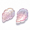 Two Tone Transparent Spray Painted Glass Pendants GLAA-T016-08B-2