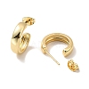 Rack Plating Brass C-shape Stud Earrings LS-EJEW-M209-09G-2