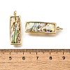 Natural Paua Shell & Epoxy Resin Pendants KK-E794-02G-07-3