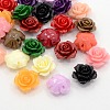 Synthetic Coral 3D Flower Rose Beads CORA-A005-14mm-M-1