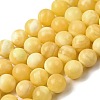 Natural Yellow Jade Beadd Strands G-A274-A01-12mm-2
