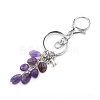 Natural Amethyst Keychains PW-WGB1A7F-03-1