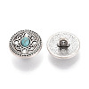 Zinc Metal Alloy & Natural Turquoise Buttons LS-BUTT-WH0057-001A-AS-2